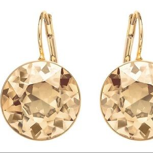 Gold swarovski crystal Bella earrings
